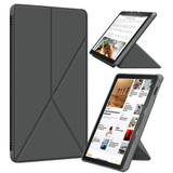 For Amazon Kindle Fire HD 10 / 10 Plus 2021 Multi-folding Horizontal Flip PU Leather Shockproof Case with Holder(Grey)