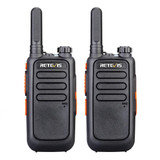 1 Pair RETEVIS RT69 2W 16CHS FRS License-free Two Way Radio Handheld Walkie Talkie, US Plug(Black)