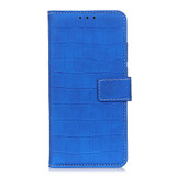 For Vodafone Smart E11 Crocodile Texture Horizontal Flip Leather Case with Holder & Wallet & Card Slots(Blue)
