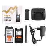 RETEVIS RT87 136-174MHz + 400-480MHz 128CHS Waterproof Dual Band DTMF Two Way Radio Handheld Walkie Talkie, EU Plug