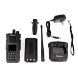 RETEVIS HD1 136-174&400-480MHz&76-107.95MHz 3000CHS Dual Band DMR Digital Waterproof Two Way Radio Handheld Walkie Talkie, US Plug(Black)