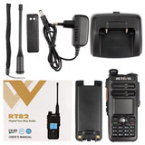 RETEVIS RT82 136-174&400-480MHz 3000CHS Dual Band DMR Digital Waterproof Two Way Radio Handheld Walkie Talkie, EU Plug(Black)