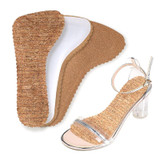 5 Pairs 045 High Heel Sandals Self-adhesive Anti-skid Shockproof Cork Seven-point Mat Shoe Pad(Women Thick Cork)