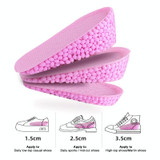 2.5cm 1 Pair 039 Women Soft Invisible Sports Shockproof Inner Heightening Insole Shoe-pad(Pink)