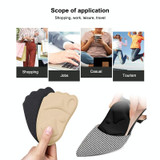 5 Pairs 085 Multi-function High Heels Soft Breathable 4D Sponge Forefoot Pad(Skin Color)