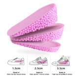 2.5cm 1 Pair 039 Women Soft Invisible Sports Shockproof Inner Heightening Insole Shoe-pad(Grey)