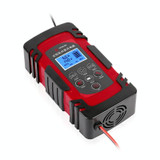 DEMUDA DC-80 Car Battery Charger 12V/24V Intelligent Pulse Repair Type Lead-acid Battery, Plug Type:EU Plug(Red)