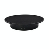 20cm USB Electric Rotating Turntable Display Stand Video Shooting Props Turntable for Photography, Load: 8kg(Black Base Black Velvet)