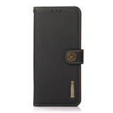 For Xiaomi Redmi Note 11 Pro 5G / 4G KHAZNEH Custer Genuine Leather RFID Phone Case(Black)