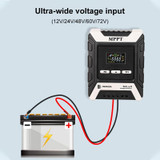 MPPT Solar Controller 12V / 24V / 48V Automatic Identification Charging Controller with Dual USB Output, Model:50A