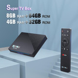 H96 Max 8K Smart TV BOX Android 11.0 Media Player with Remote Control, Quad Core RK3566, RAM: 4GB, ROM: 32GB, Dual Frequency 2.4GHz WiFi / 5G, Plug Type:EU Plug