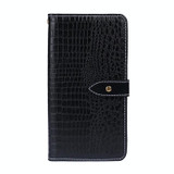 For HTC Desire 21+ idewei Crocodile Texture Horizontal Flip Leather Case with Holder & Card Slots & Wallet(Black)