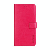 For HTC Desire 21 Pro 5G idewei Crazy Horse Texture Horizontal Flip Leather Case with Holder & Card Slots & Wallet(Rose Red)