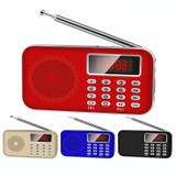 Y-619  FM/AM Mini Radio MP3 Rechargeable Music Player Support TF/SD Card with LED Display(Gold)