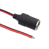 3360 12-24V 10A DIY Soldered Cigarette Lighter Charger Female Plug Socket, Cable Length:30cm