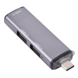 3 Ports USB 2.0 x 2 + USB 3.0 to USB-C / Type-C HUB Adapter