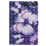 For Samsung Galaxy Tab S6 T860 3D Painted Pattern Horizontal Flip Leather Case with Holder & Card Slots & Wallet & Sleep / Wake-up Function (Purple Butterfly)