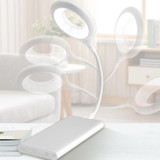 5 PCS USB Portable LED Eye Protection Reading Light, No Base(White)