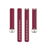 For Fitbit Inspire 2 TPE Watch Band, Size:L(Wine Red)