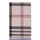 Plaid Texture Horizontal Flip Leather Case with Holder & Card Slots & Wallet for Galaxy Tab A 8.0 (2019) / T295(Khaki)