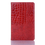 Crocodile Texture Horizontal Flip Leather Case with Holder & Card Slots & Wallet for Galaxy Tab A 8.0 (2019)(Red)