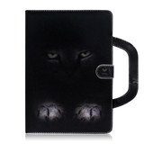 3D Colored Drawing Horizontal Flip Leather Case, with Holder & Card Slot & Wallet & Handle For Galaxy Tab A 8.0 (2019)(Mysterious Cat)