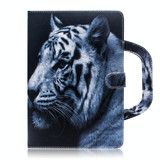 3D Colored Drawing Horizontal Flip Leather Case, with Holder & Card Slot & Wallet & Handle For Galaxy Tab A 8.0 (2019)(White Tiger)