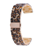 Leopard Pattern Gold Buckle Simple Fashion Resin Watch Band for 20mm Connection Smart Watch