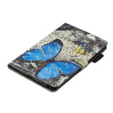 3D Horizontal Flip Leather Case with Holder & Card Slots For  Galaxy Tab A 8 (2019)(Blue Butterfly)