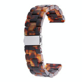 Tortoiseshell Pattern Simple Fashion Resin Watch Band for 20mm Connection Smart Watch