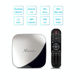 X88 PRO 4K HD Smart TV Box with Remote Controller, Android 9.0 RK3318 Quad-Core 64bit Cortex-A53 , 4GB+64GB, Support Dual Band WiFi & AV & HDMI & RJ45 & TF Card & SPDIF