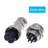 DIY 16mm 6-Pin GX16 Aviation Plug Socket Connector (5 Pcs in One Package, the Price is for 5 Pcs)