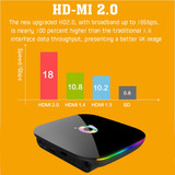 Q+ 6K HD Smart TV BOX,Android 8.1,H6 Quad Core Cortex-A53 Up to 2GHz,4GB+32GB, Support SPDIF, HDMI, WiFi, LAN, USBx2(Black)