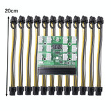 For HP 750W/1200W Server PSU Server Power Conversion 12-port 6-pin CHIPAL Power Module Branch Board with BTC Power Cord