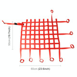 Universal Nylon Car Window Net Car Rally Racing Safety Collision Mesh, Size: 60 x 50cm(Red)