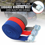 Car Tension Rope Luggage Strap Belt Auto Car Boat Fixed Strap with Alloy Buckle,Random Color Delivery, Size: 25mm x 2m