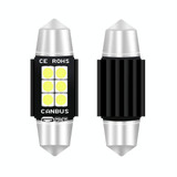 2 PCS 36mm DC12V-24V 3W 6000K 660LM 6LEDs SMD-3030 Car Reading Lamp / License Plate Light