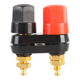 5 PCS Car Double Terminals Red Black Hexagon Connector Amplifier Terminal Speaker Plug Jack