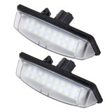 2 PCS License Plate Light with 18  SMD-3528 Lamps for Toyota,2W 120LM,6000K, DC12V(White Light)