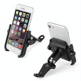 Motorcycle Rear View Mirror Aluminum Alloy Phone Bracket, Suitable for 4-6 inch Device(Black)