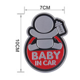 Baby in Car Happy Drinking Milk Infant Adoreable Style Car Free Sticker(Red)