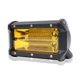 5 inch 18W 24 LED Waterproof IP67 Two Bar Modified Off-road Lights Spotlight Light Car Work Lights, DC 9-48V(Yellow Light)