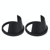 2 PCS 6.5 inch Car Auto Loudspeaker Plastic Waterproof Cover with Protective Cushion Pad, Inner Diameter: 14.5cm(Black)