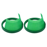 2 PCS 6.5 inch Car Auto Loudspeaker Plastic Waterproof Cover with Protective Cushion Pad, Inner Diameter: 14.5cm(Green)