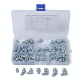 80 PCS Straight and Angled Hydraulic Grease Zerk Fitting SAE Kit