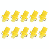 10 PCS 0.4W B8.5 Wedge Instrument Panel COB LED Light Dashboard Gauge Cluster Indicator Lamp Bulb (Amber)