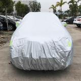 PEVA Anti-Dust Waterproof Sunproof SUV Car Cover with Warning Strips, Fits Cars up to 5.1m(199 inch) in Length