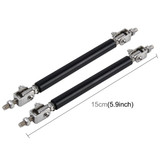 2 PCS Car Modification Large Surrounded By The Rod Telescopic Lever Front and Rear Bars Fixed Front Lip Back Shovel Adjustable Small Rod, Length: 15cm(Black)