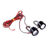 2 PCS 12V 3W Eagle Eyes LED Light For Motorcycle Wire Length: 45cm(Red Light)