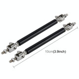 2 PCS Car Modification Large Surrounded By The Rod Telescopic Lever Front and Rear Bars Fixed Front Lip Back Shovel Adjustable Small Rod, Length: 10cm(Black)